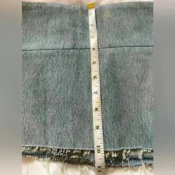 EB Denim Micro Skirt Asymmetrical Raw Hem Women's XS - Picture 5 of 7